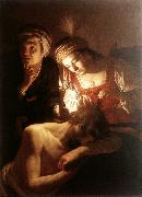 HONTHORST, Gerrit van Samson and Delilah sf Sweden oil painting artist